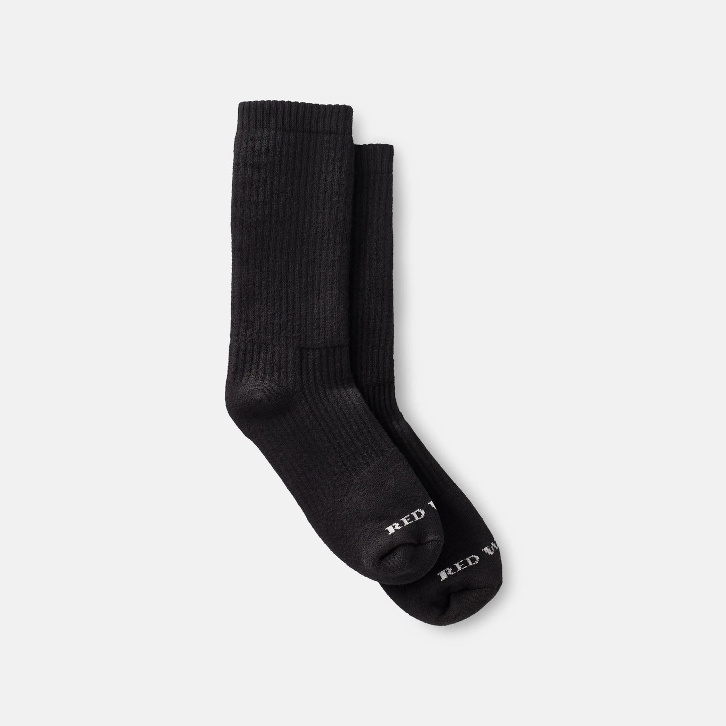 Unisex Cushion Crew Socks in Black Cotton Blend 97647 | Red Wing Heritage - Red Wing Shoes Apparel