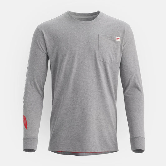 Long Sleeve Classic Pocket Tee in Heather Gray 98475 | Red Wing - Red Wing Shoes Men|Apparel