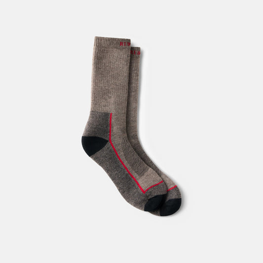 Unisex Steel-Toe Merino Wool Blend Crew Sock in Brown 97395 - Red Wing Shoes Apparel