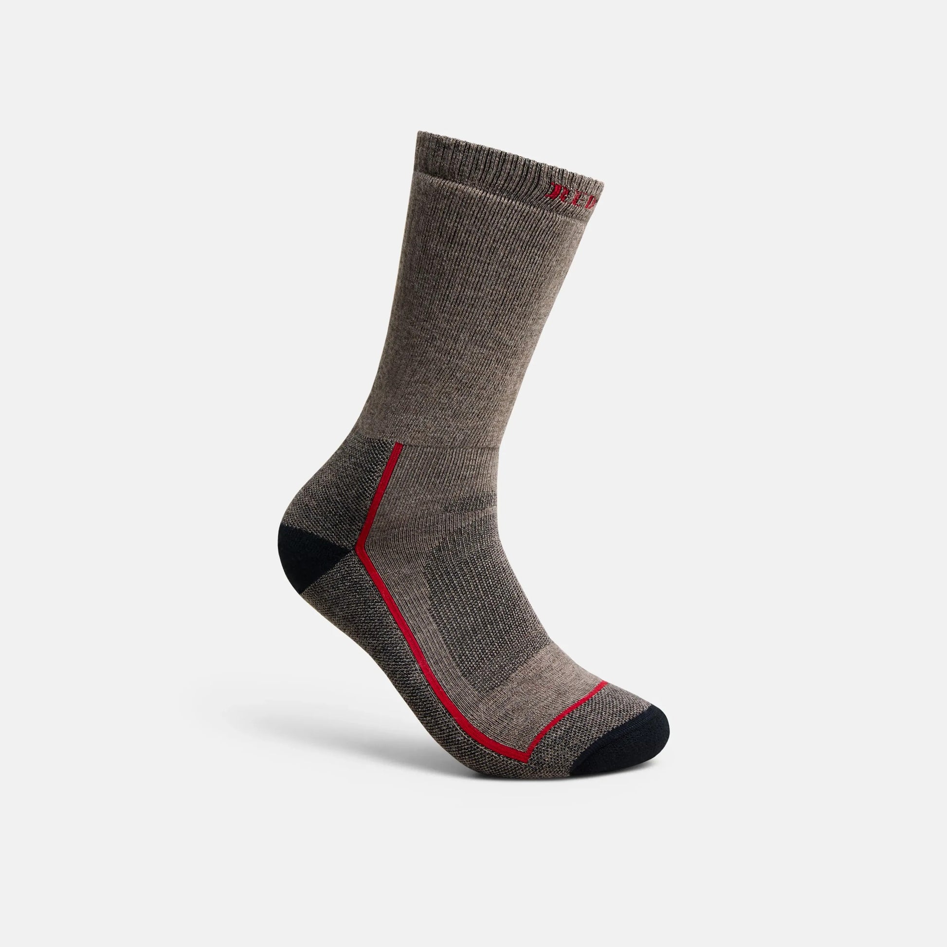 Unisex Steel-Toe Merino Wool Blend Crew Sock in Brown 97395 - Red Wing Shoes Apparel