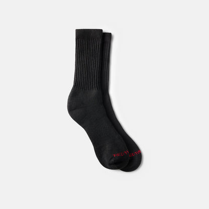 Unisex Acrylic Blend Crew Sock in Black 97308 - Red Wing Shoes Apparel