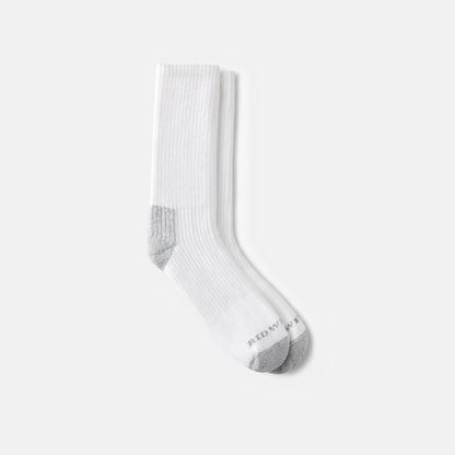 Unisex Cotton Blend Crew Sock in White 97265 - Red Wing Shoes Apparel
