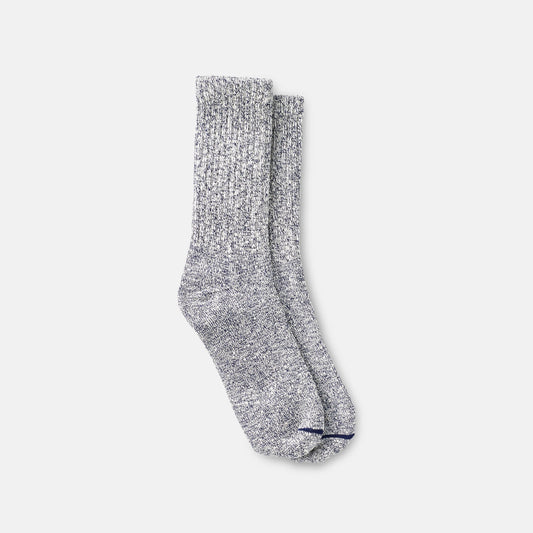 Unisex Cotton Blend Ragg Crew Socks in Navy/White Cotton Blend 97645 | Red Wing Heritage - Red Wing Shoes Apparel