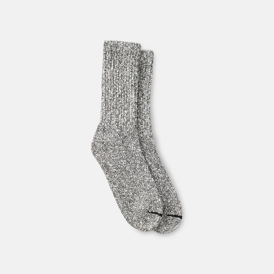 Unisex Cotton Blend Ragg Crew Socks in Black/White Cotton Blend 97644 | Red Wing Heritage - Red Wing Shoes Apparel
