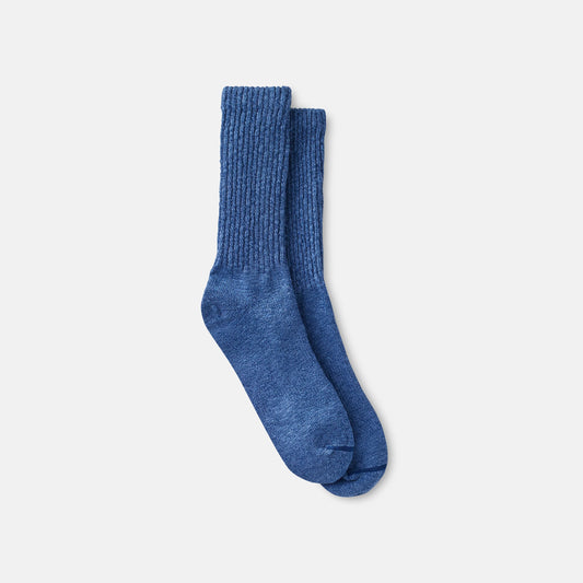 Unisex Cotton Blend Ragg Crew Boot Socks in Over Dyed Navy/Blue Cotton Blend 97650 | Red Wing Heritage - Red Wing Shoes Apparel