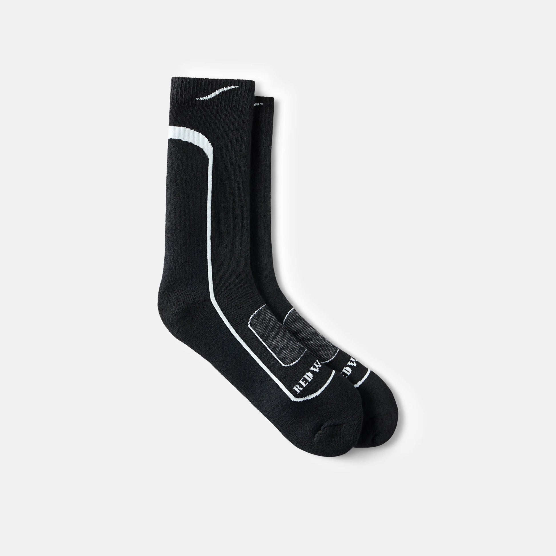Merino Wool Blend 3/4 Crew sock in Black & Gray 97300 - Red Wing Shoes Apparel