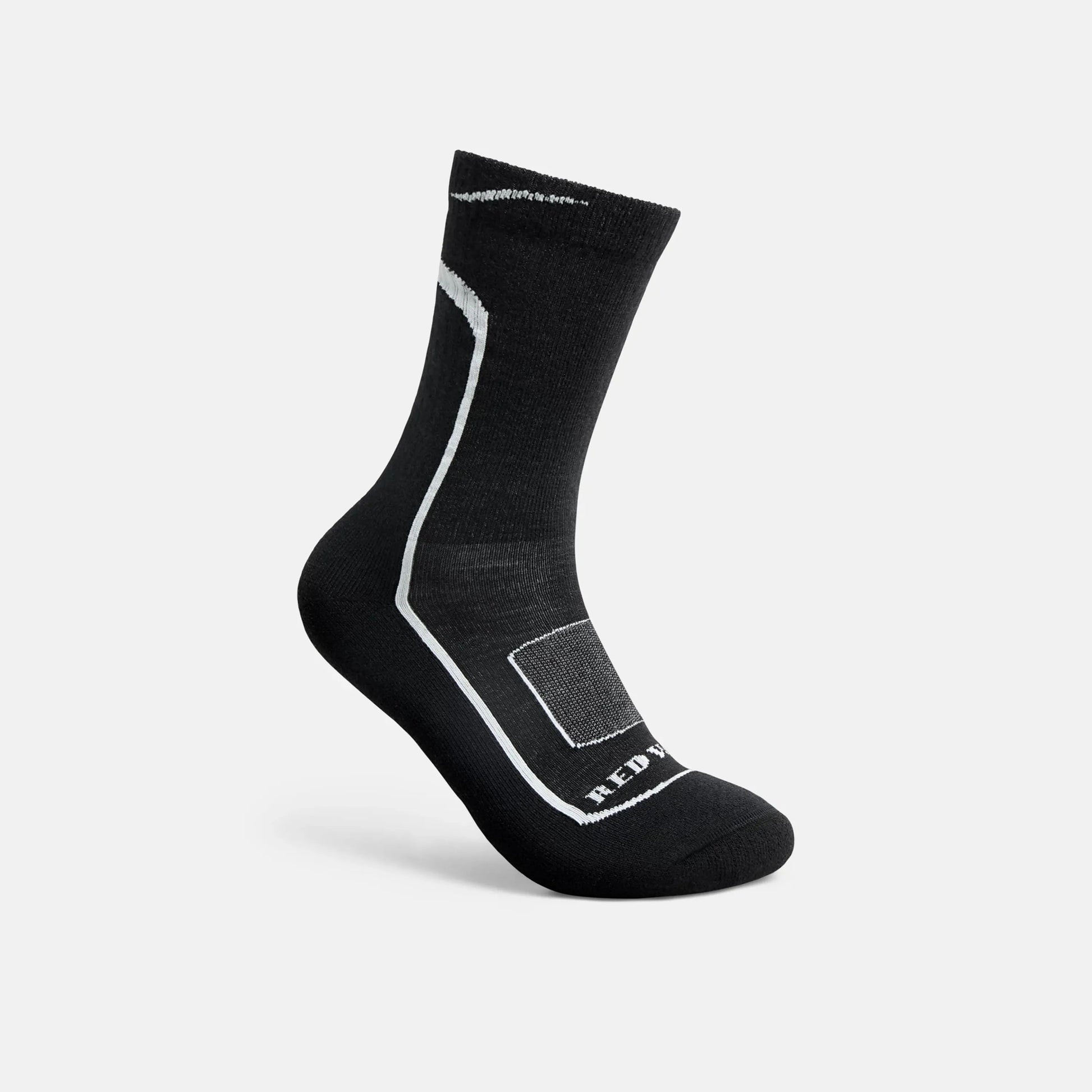 Merino Wool Blend 3/4 Crew sock in Black & Gray 97300 - Red Wing Shoes Apparel