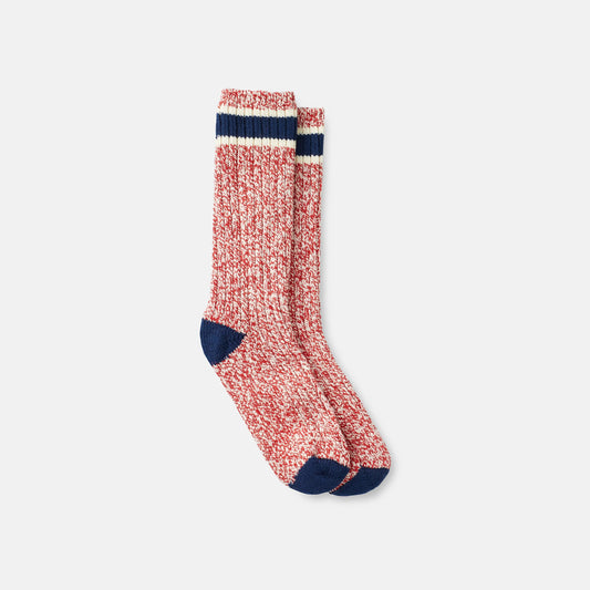 Unisex Wool Blend Ragg Crew Socks in Slate/Navy Wool Blend 97649 | Red Wing Heritage - Red Wing Shoes Apparel